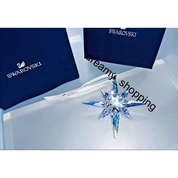 NIB Swarovski Christmas Aurora Borealis Large 4”Star Crystal Ornament #5403200 - Picture 9 of 12